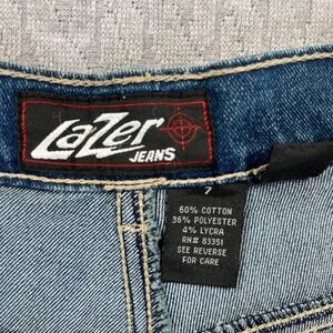 Lazer Jeans Flare Leg boot cut Y2K‎ Denim Blue Women Size 7/29X32 disco mid rise